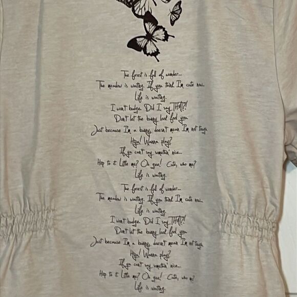 Disney Bambi Thumper Scrub To, Beige, butterflies, Medium - Picture 7 of 7